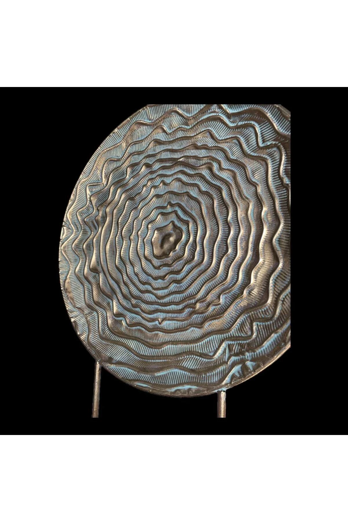 Gold Antik Metal Yuvarlak Telkari Obje