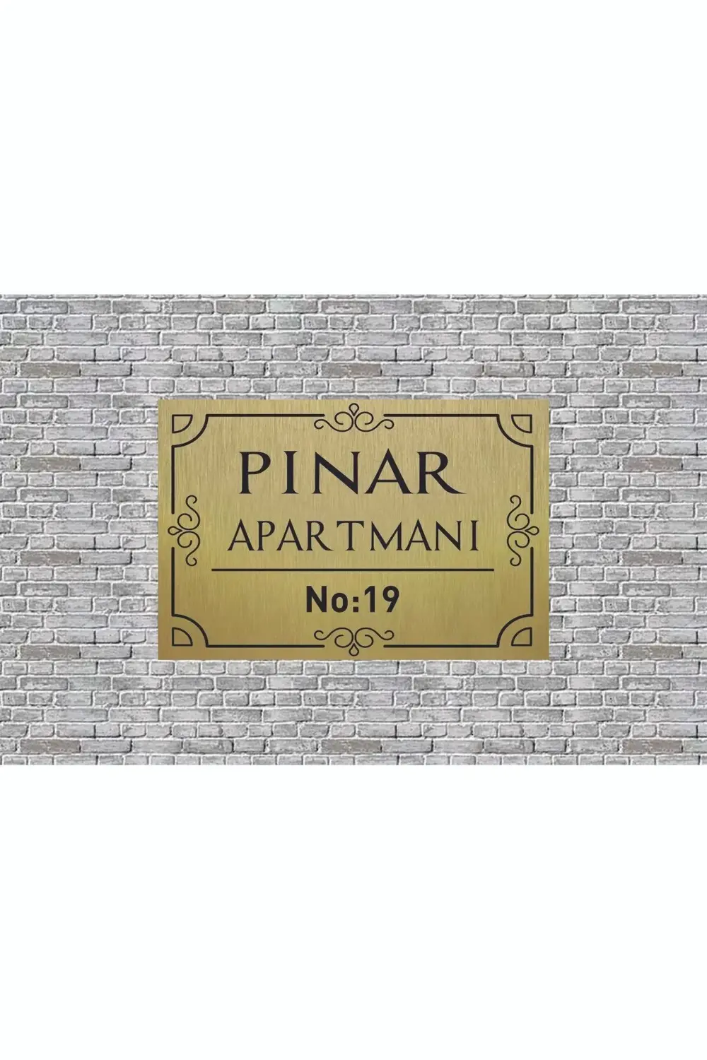 GOLD APARTMAN İSİMLİĞİ APARMAN TABELASI METAL ALİMİNYUM