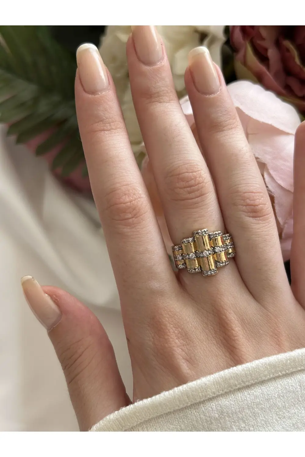 Atelier Emine Gold Basamak Yüzük