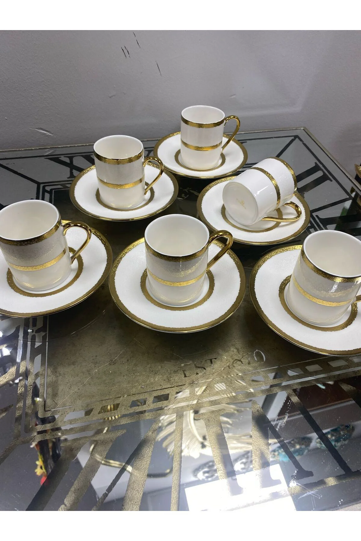 Gold Beyaz 6 Lı Zarif Fincan Takımı 90 ml