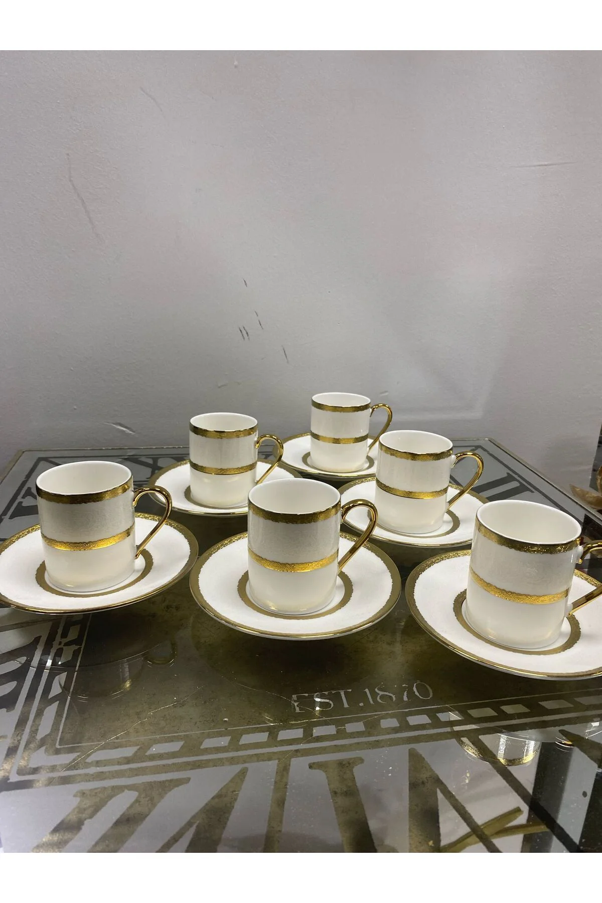 Gold Beyaz 6 Lı Zarif Fincan Takımı 90 ml