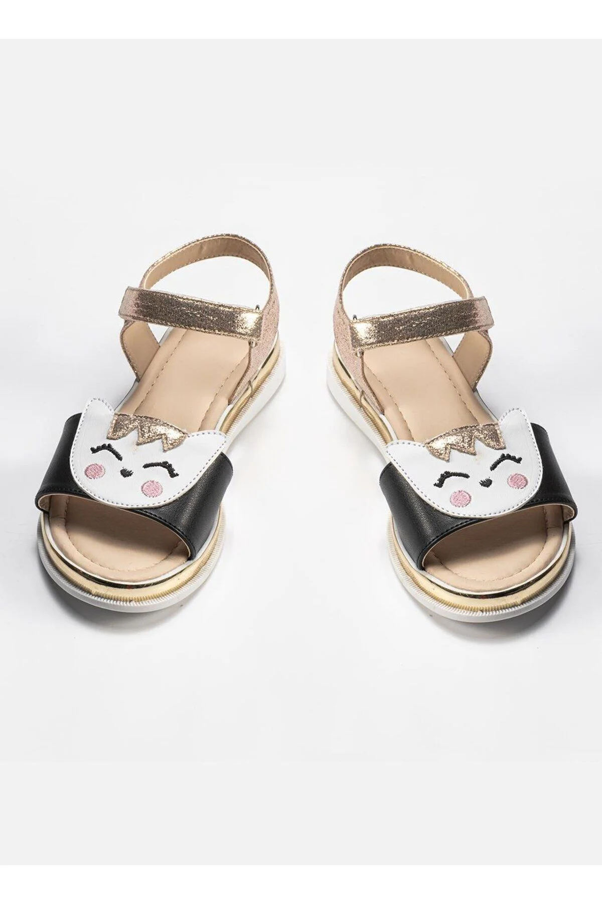 Gold Cat 3D Simli Kız Çocuk Sandalet Gold Cat 3D Simli Kız Çocuk Sandalet