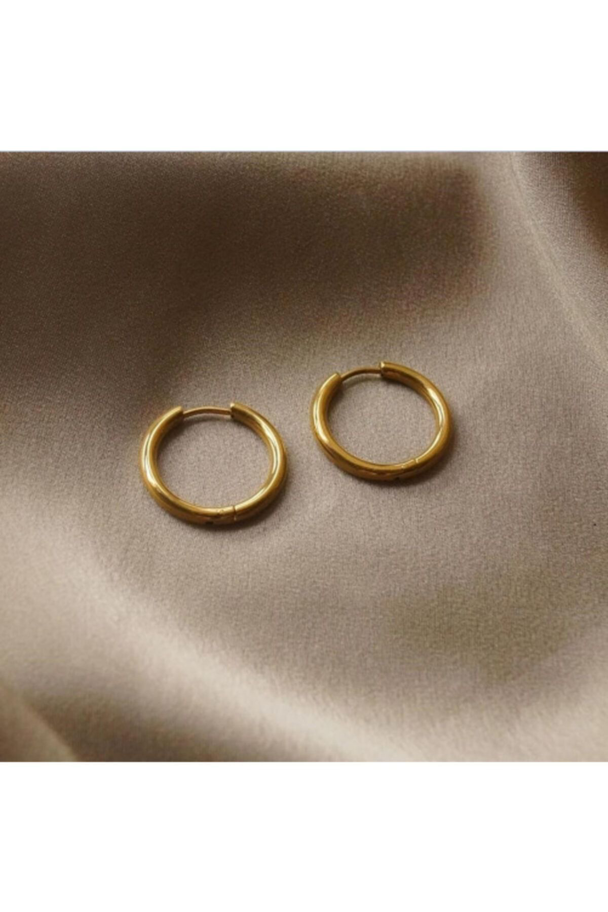 Gold Çelik Halka Küpe