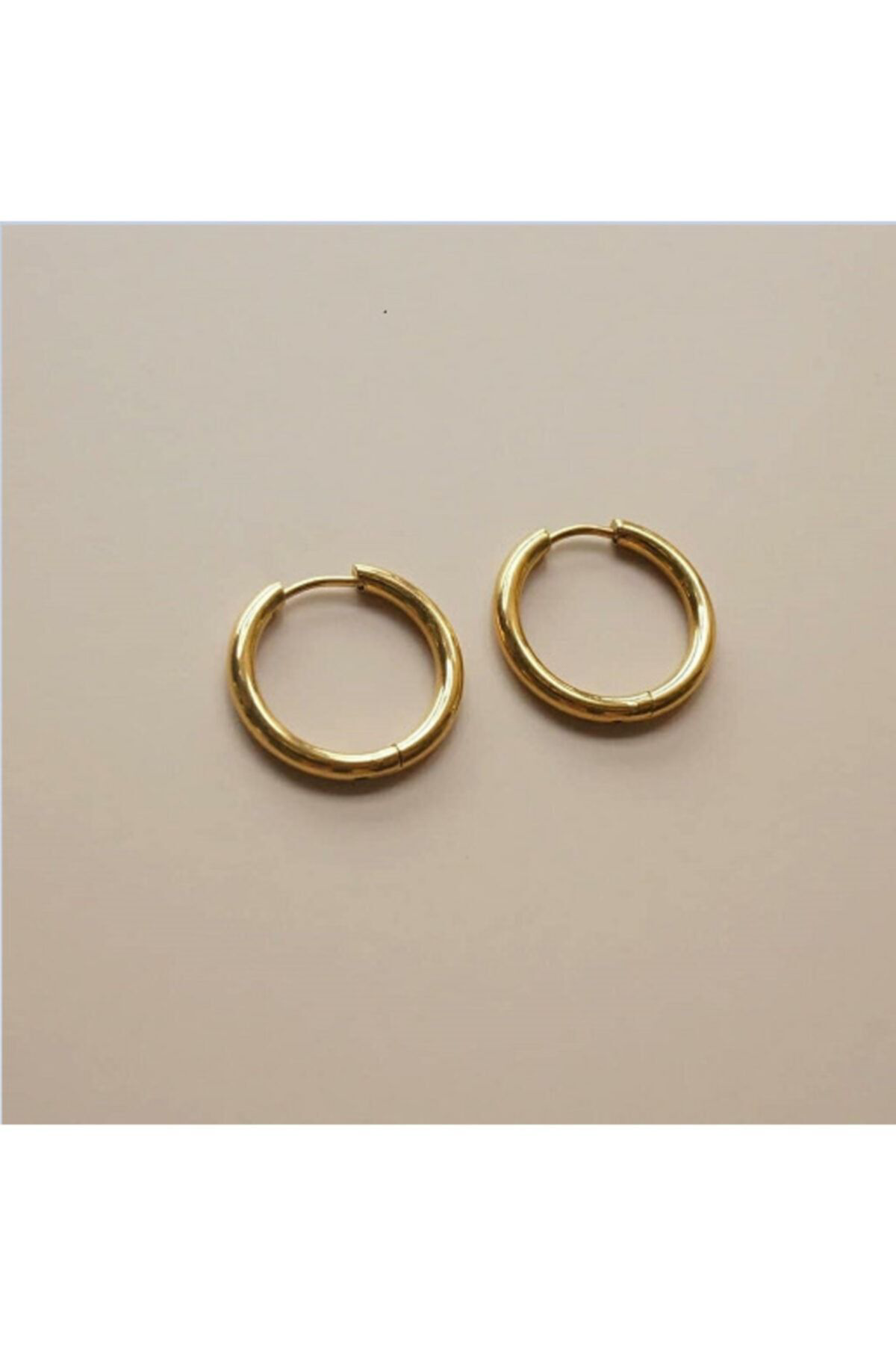 Gold Çelik Halka Küpe