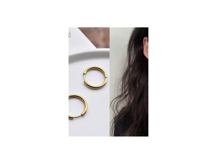 Gold Cerrahi Çelik Kararmaz Spor 12 MM Halka Küpe-ÇEHAKÜ32