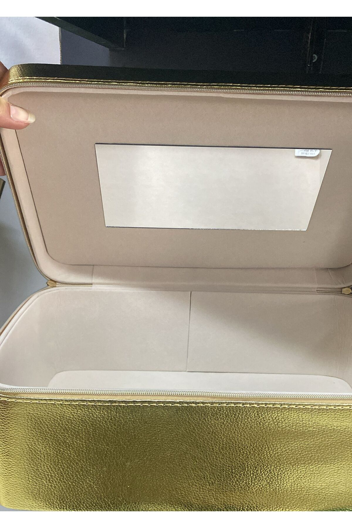 Gold Dikdörtgen Deri Kutu 30.5*20*12 cm