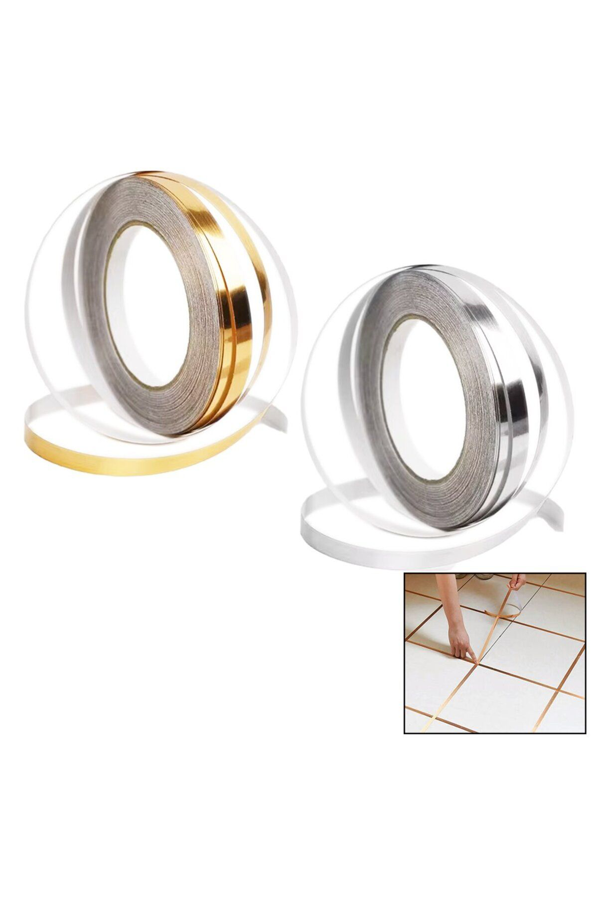 Ok Aksesuar Gold - Gümüş  Derz Arasi Yapişkanli Bant  10Mm X 45Mt  Go5060gok1