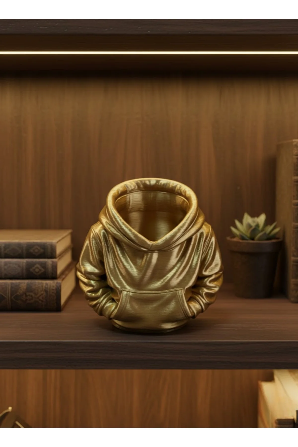 Gold Hoodie Kalemlik 10X10 Cm Masa Üstü Düzenleyici