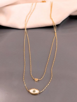 GOLD İKİLİ GÖZ NAZAR VE KALP ÇOKLU KOMBİN KOLYE-KOL145 GOLD İKİLİ GÖZ NAZAR VE KALP ÇOKLU KOMBİN KOLYE-KOL145