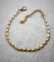 GOLD KAPLAMA 3 MM ARPA ZİNCİR BİLEKLİK-BİLEKLİK47