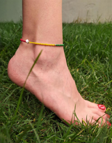 Tükkan Accessories Gold Kaplama 4 Renk Kirik Doğal Taş Halhal-Halhal76