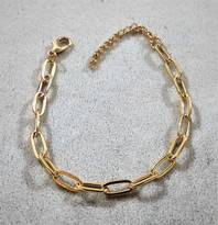 GOLD KAPLAMA 5 MM OVAL ZİNCİR BİLEKLİK-BİLEKLİK39 GOLD KAPLAMA 5 MM OVAL ZİNCİR BİLEKLİK-BİLEKLİK39