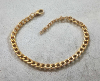GOLD KAPLAMA 5 MM KLASİK BAKLAVA ZİNCİR BİLEKLİK-BİLEKLİK51