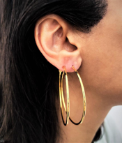 GOLD KAPLAMA 50 MM TAM KAPAMA HALKA KÜPE-HK103 GOLD KAPLAMA 50 MM TAM KAPAMA HALKA KÜPE-HK103