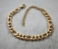 GOLD KAPLAMA 6 MM KLASİK ZİNCİR BİLEKLİK-BİLEKLİK49 GOLD KAPLAMA 6 MM KLASİK ZİNCİR BİLEKLİK-BİLEKLİK49