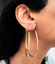 GOLD KAPLAMA 60 MM TAM KAPAMA HALKA KÜPE-HK104 GOLD KAPLAMA 60 MM TAM KAPAMA HALKA KÜPE-HK104