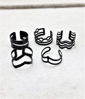 GOLD KAPLAMA AYARLANABİLİR EKLEM YÜZÜĞÜ 5 ADET-YÜZÜK2