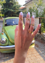 GOLD KAPLAMA AYARLANABİLİR EKLEM YÜZÜĞÜ 5 ADET-YÜZÜK2