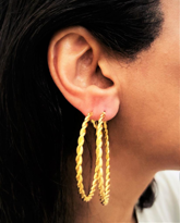 GOLD KAPLAMA KALIN BURGU MODEL 50 MM HALKA KÜPE-00HK89 GOLD KAPLAMA KALIN BURGU MODEL 50 MM HALKA KÜPE-00HK89