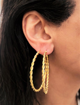 GOLD KAPLAMA KALIN BURGU MODEL 50 MM HALKA KÜPE-00HK89 GOLD KAPLAMA KALIN BURGU MODEL 50 MM HALKA KÜPE-00HK89