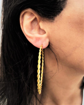 GOLD KAPLAMA KALIN BURGU MODEL 60 MM HALKA KÜPE-00HK90