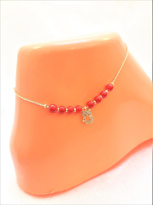 GOLD KAPLAMA KIRMIZI BONCUK BAYKUŞ FİGÜR HALHAL-HALHAL29