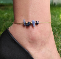 GOLD KAPLAMA MERCAN KIRIK TAŞ DETAY HALHAL-HALHAL54