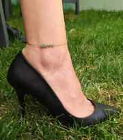 GOLD KAPLAMA MERCAN KIRIK TAŞ DETAY HALHAL-HALHAL54