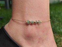 GOLD KAPLAMA MERCAN KIRIK TAŞ DETAY HALHAL-HALHAL54