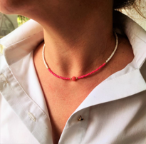 GOLD KAPLAMA PEMBE KUVARS TAŞI DETAY PEMBE-BEYAZ BONCUK KOLYE-KOL GOLD KAPLAMA PEMBE KUVARS TAŞI DETAY PEMBE-BEYAZ BONCUK KOLYE-KOL