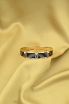 Tükkan Accessories Gold Kaplama Siyah Detay Kelepçe Çelik Bileklik-Keztçbi43