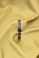 Tükkan Accessories Gold Kaplama Siyah Detay Kelepçe Çelik Bileklik-Keztçbi43