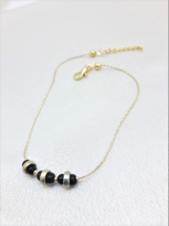 GOLD KAPLAMA UÇUK PEMBE BONCUK HALHAL-HALHAL9