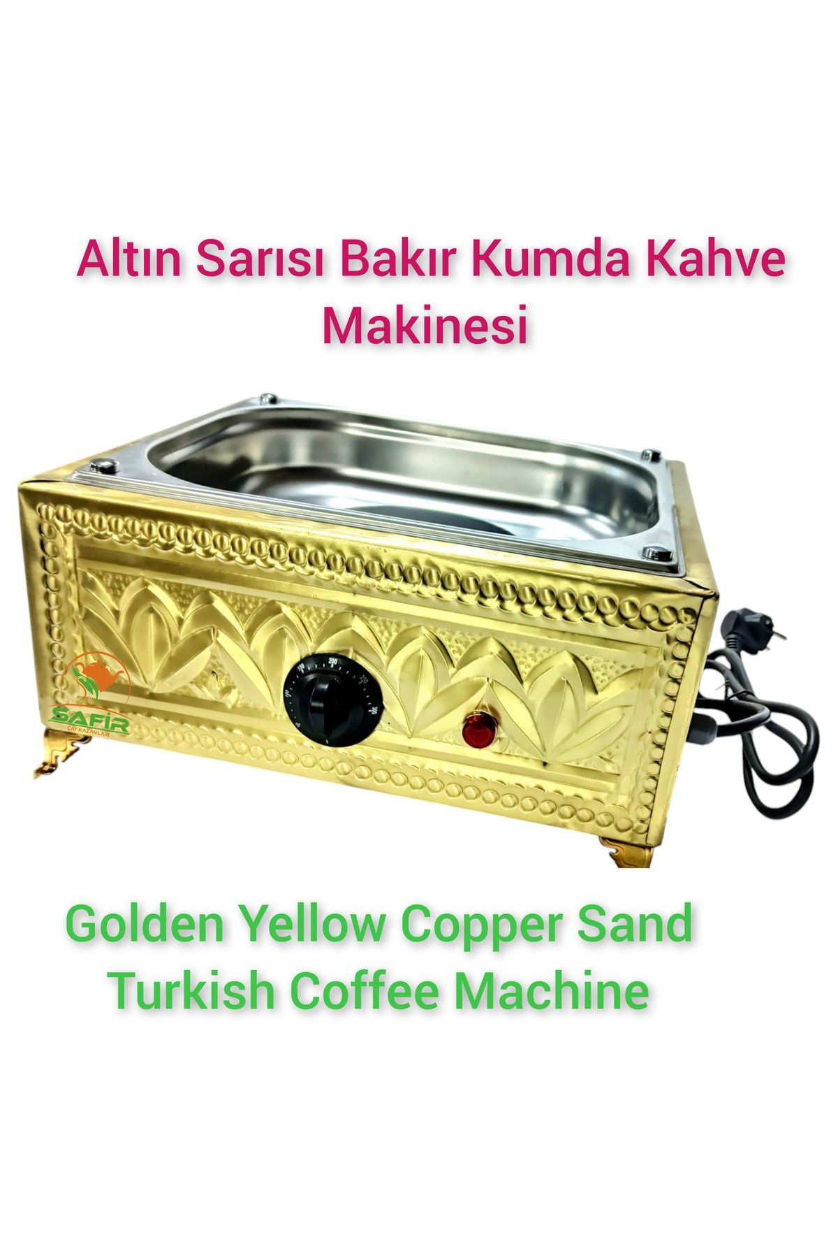 Safir Çay Kazanlari Gold Kumda Kahve Makinesi Özel Seri Kumda Kahve Cihazı Safir Kumd