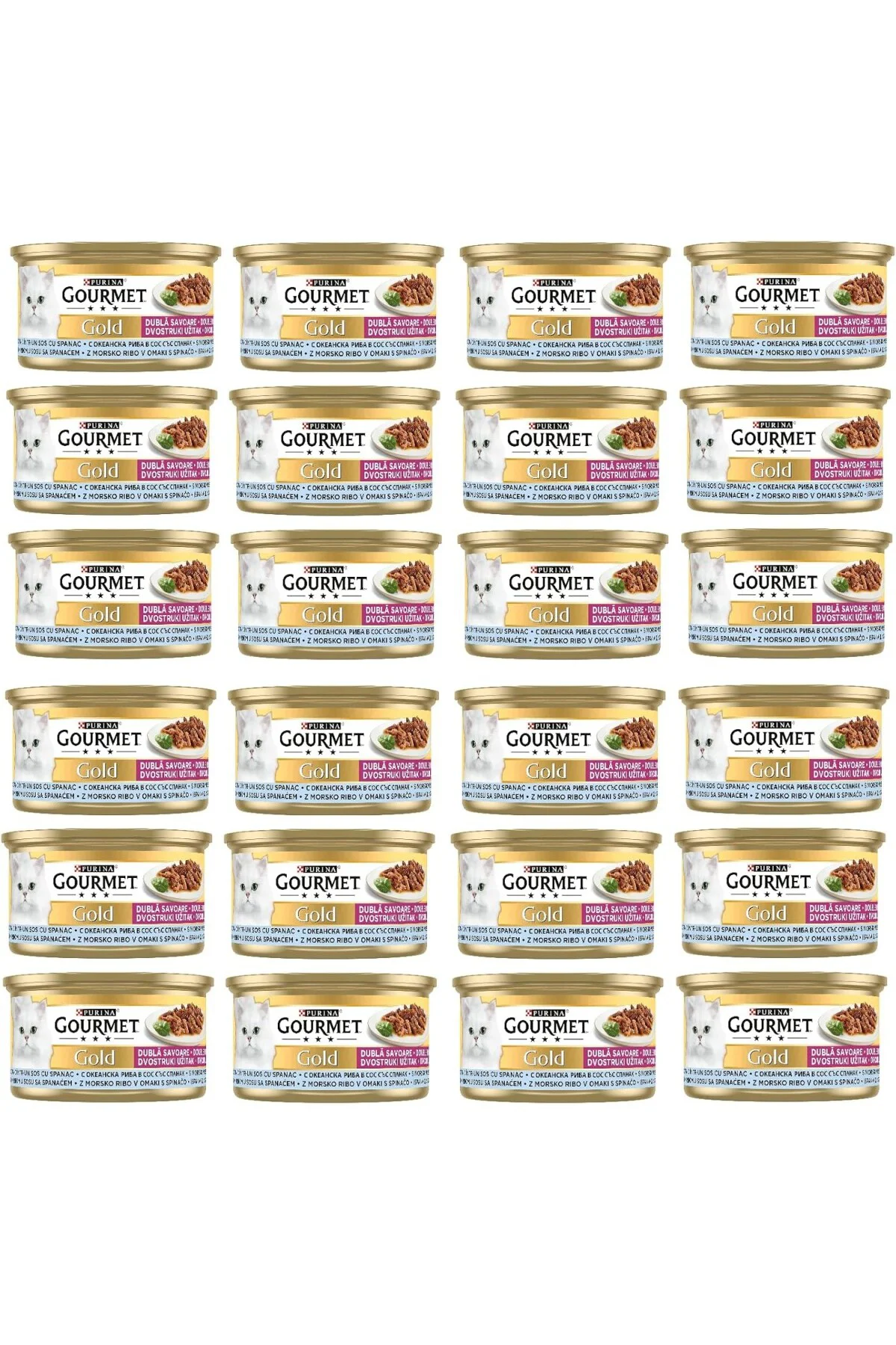 Gold Lezzet Okyanus Balığı & Sebzeli Yaş Kedi Maması (24 x 85 gr)