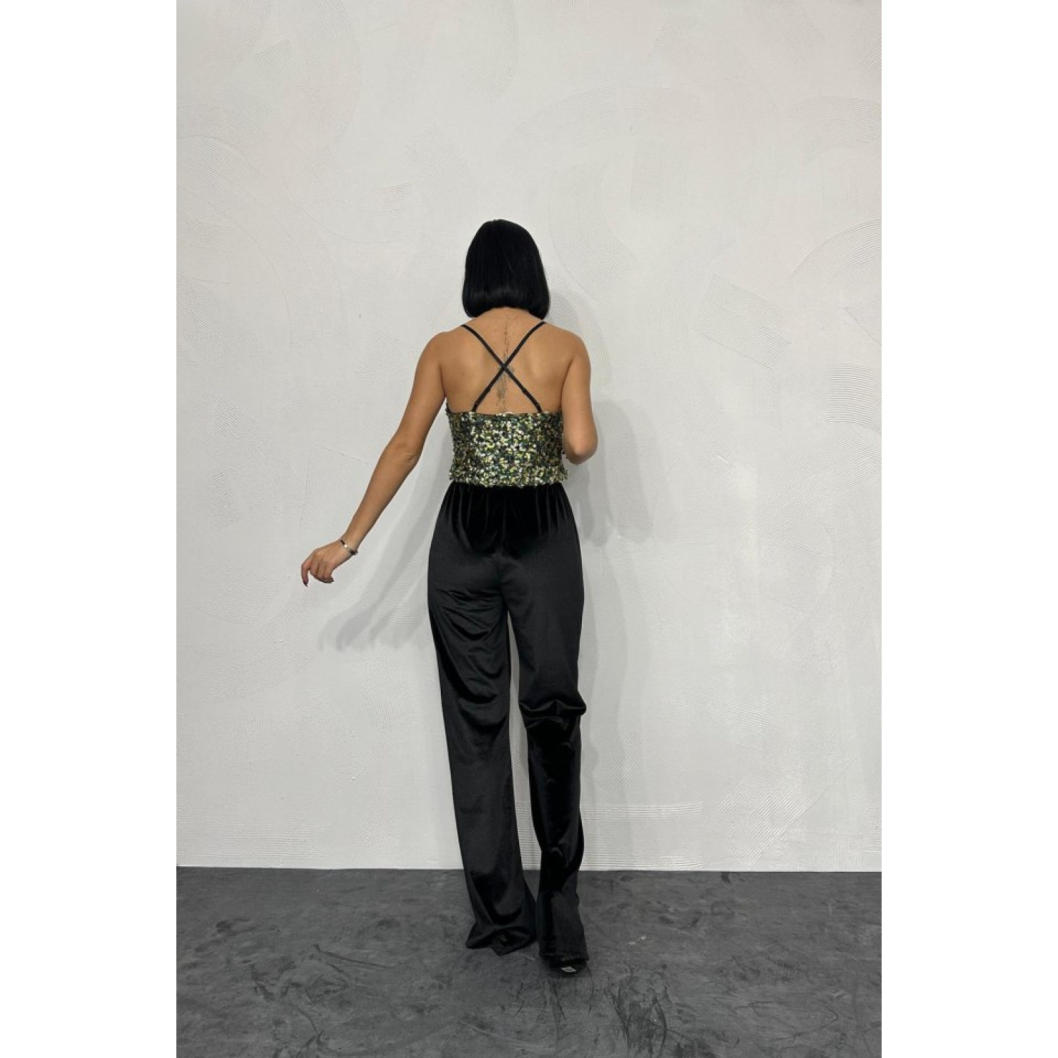 Gold Lucky Life Kadın Askılı Degaje Bluz