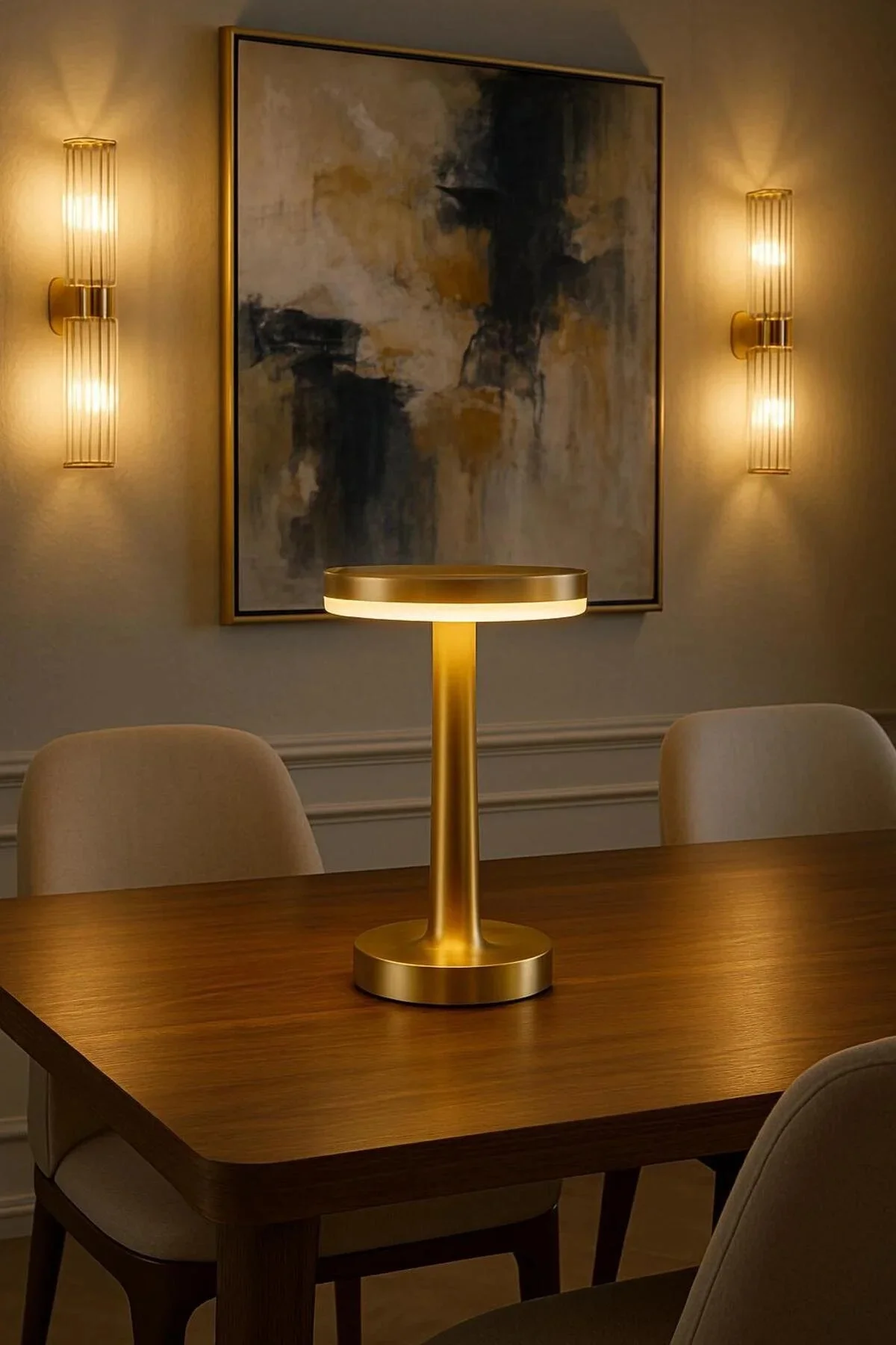 Gold Mantar Masa Lambası 3 Renk Modlu Kablosuz Şarjlı Dekoratif Metal LED Abajur Fiyatı, Yorumları ve Özellikleri