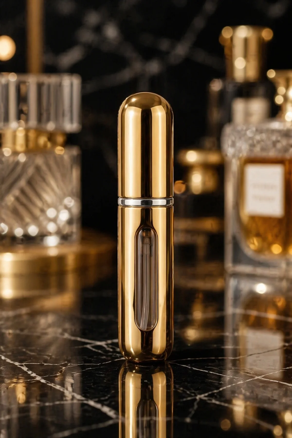 Gold Mavi 2'li Doldurulabilir Seyehat Parfüm Şişesi 5 Ml Hacim Gö