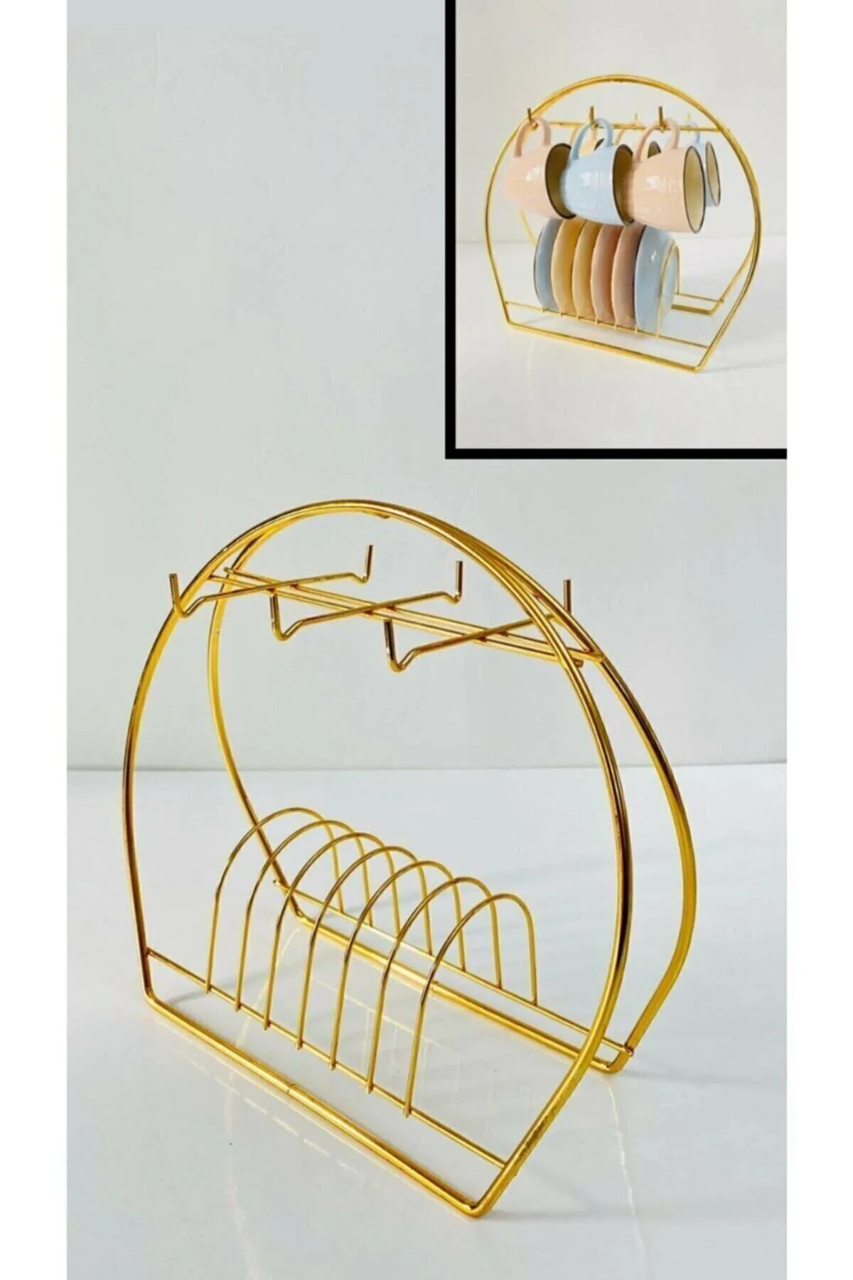 Gold Metal Fincan Askısı