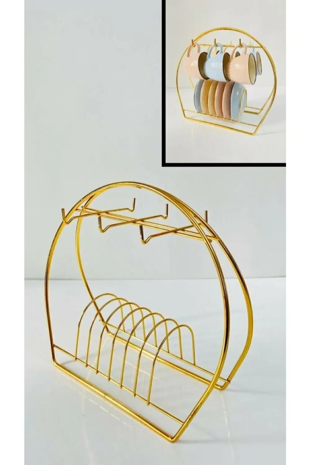 Gold Metal Fincan Askısı