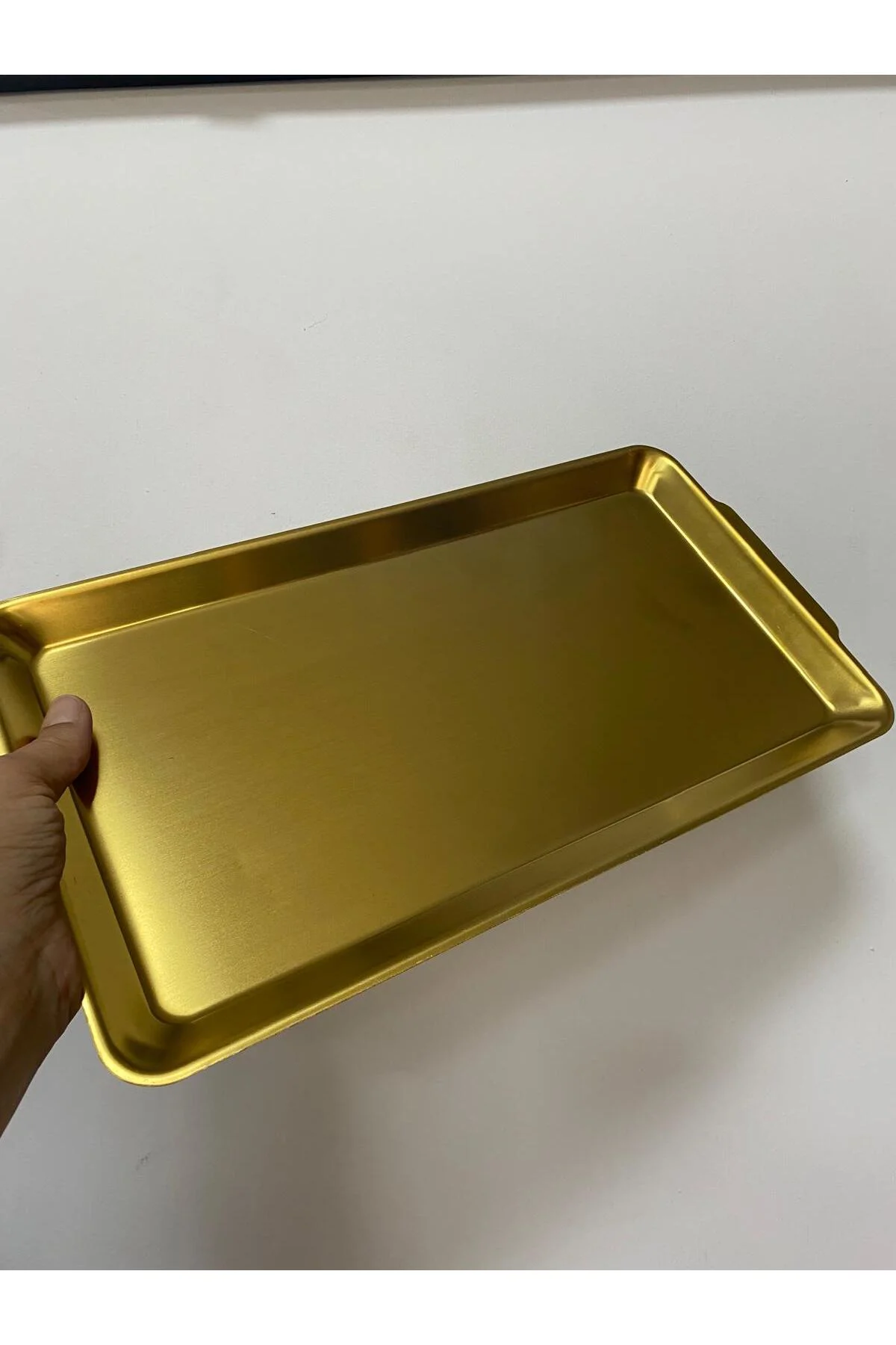 Gold Metal Sunum Tepsisi Kahve Sunum Orta Sunum Tabağı Büyük Gold Metal Sunum Tepsisi Kahve Sunum Orta Sunum Tabağı Büyük