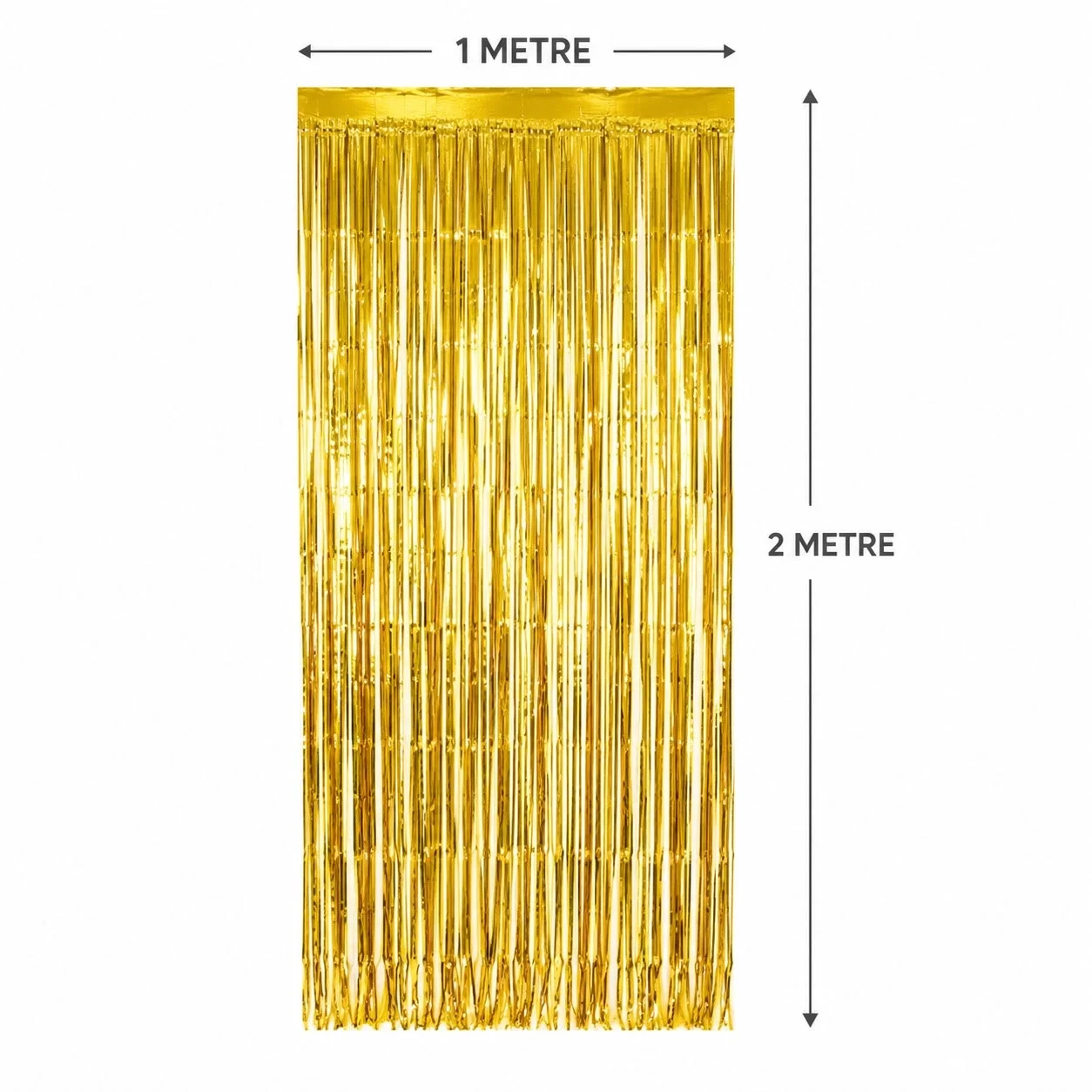 Gold Metalize Parti Perdesi 100x200 cm – Kapı ve Arka Fon Perdesi