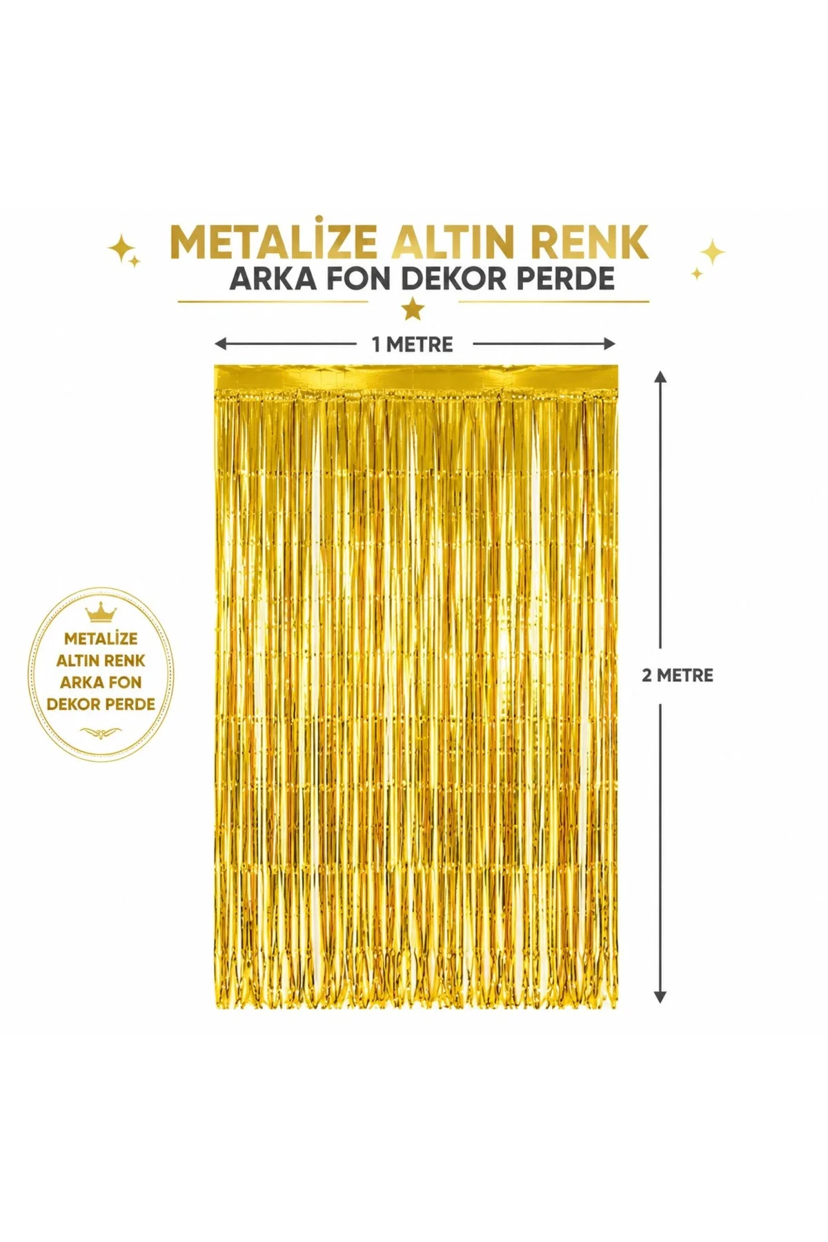 Gold Metalize Parti Perdesi 100X200 Cm – Kapı Ve Arka Fon Perdesi Gold Metalize Parti Perdesi 100X200 Cm – Kapı Ve Arka Fon Perdesi