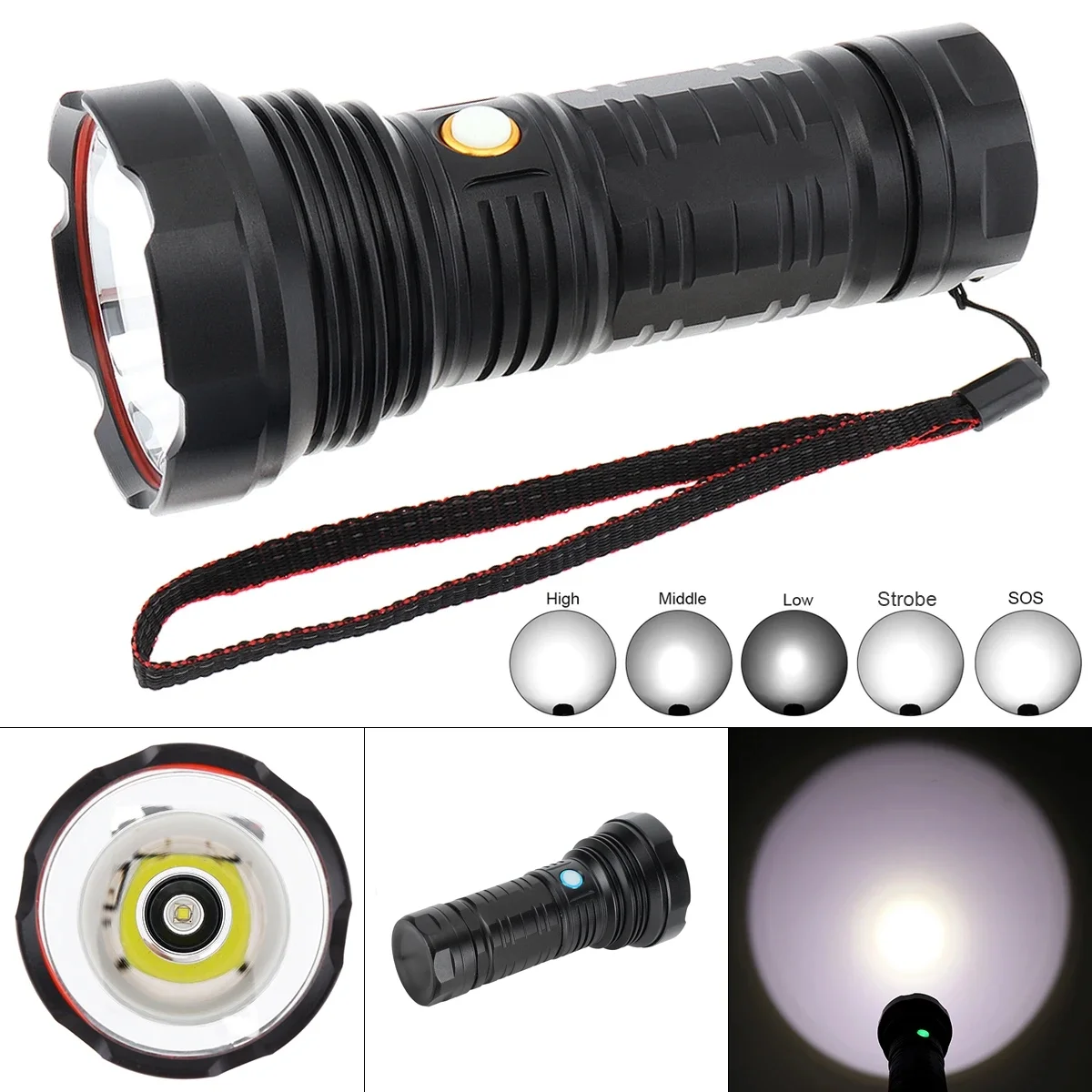 Gold Orion Or-753 3000 Lümen Güçlü Led Uzun Menzilli Şarjlı El Feneri Gold Orion Or-753 3000 Lümen Güçlü Led Uzun Menzilli Şarjlı El Feneri
