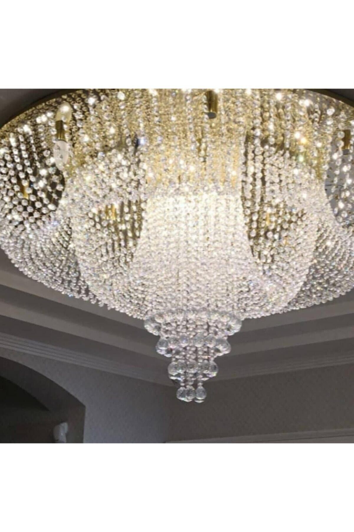 Apex Avize Gold Özel Tasarım Çift Bolero Avize 121 Cm