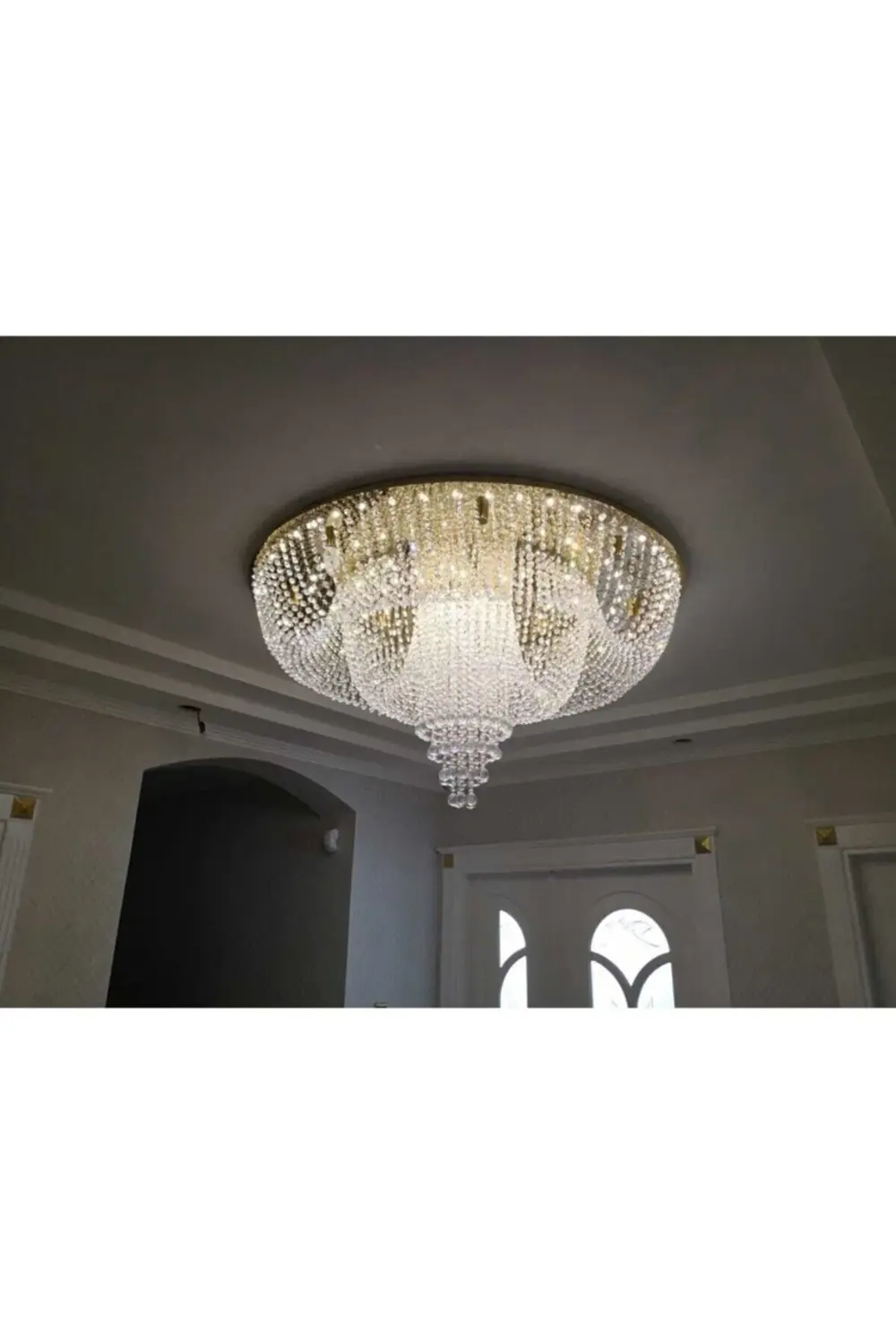 Gold Özel Tasarım Çift Bolero Avize 121 cm