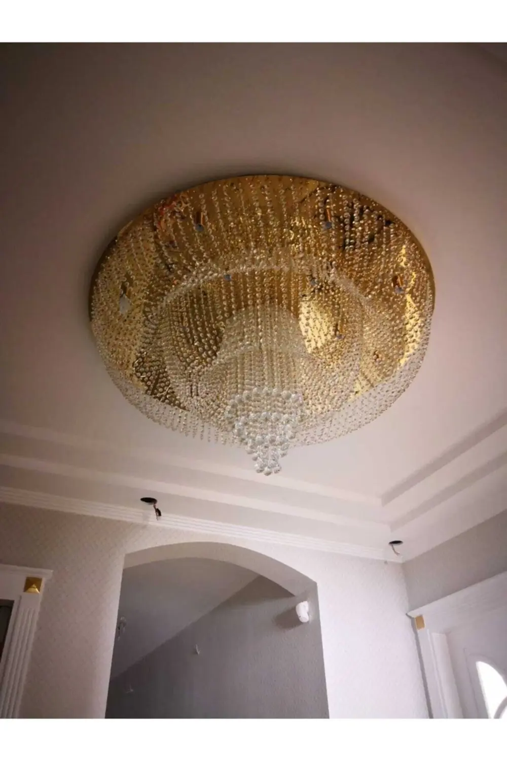 Gold Özel Tasarım Çift Bolero Avize 121 cm