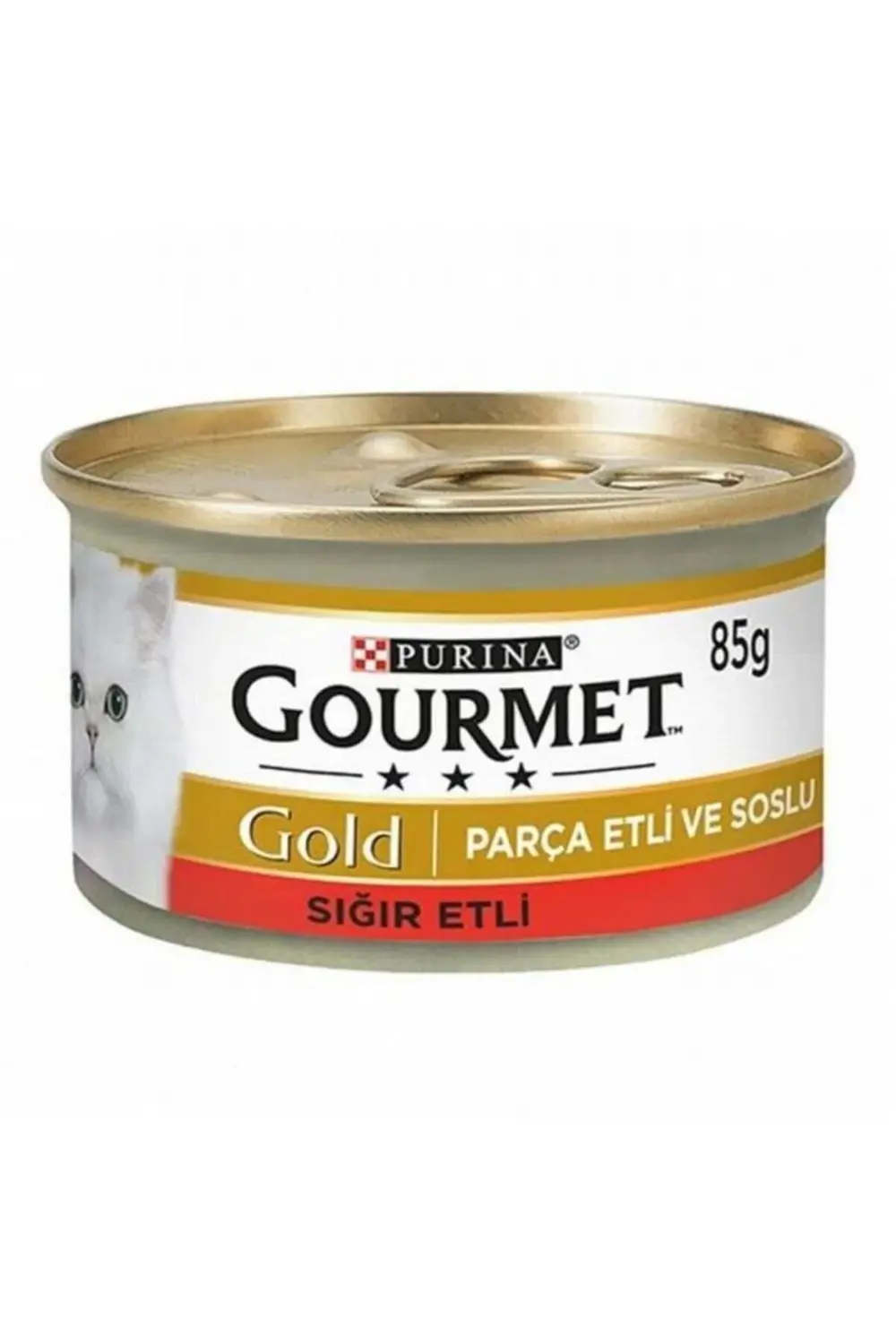 Gold Parça Etli Soslu Sığır Etli Yetişkin Kedi Konservesi 85 Gr