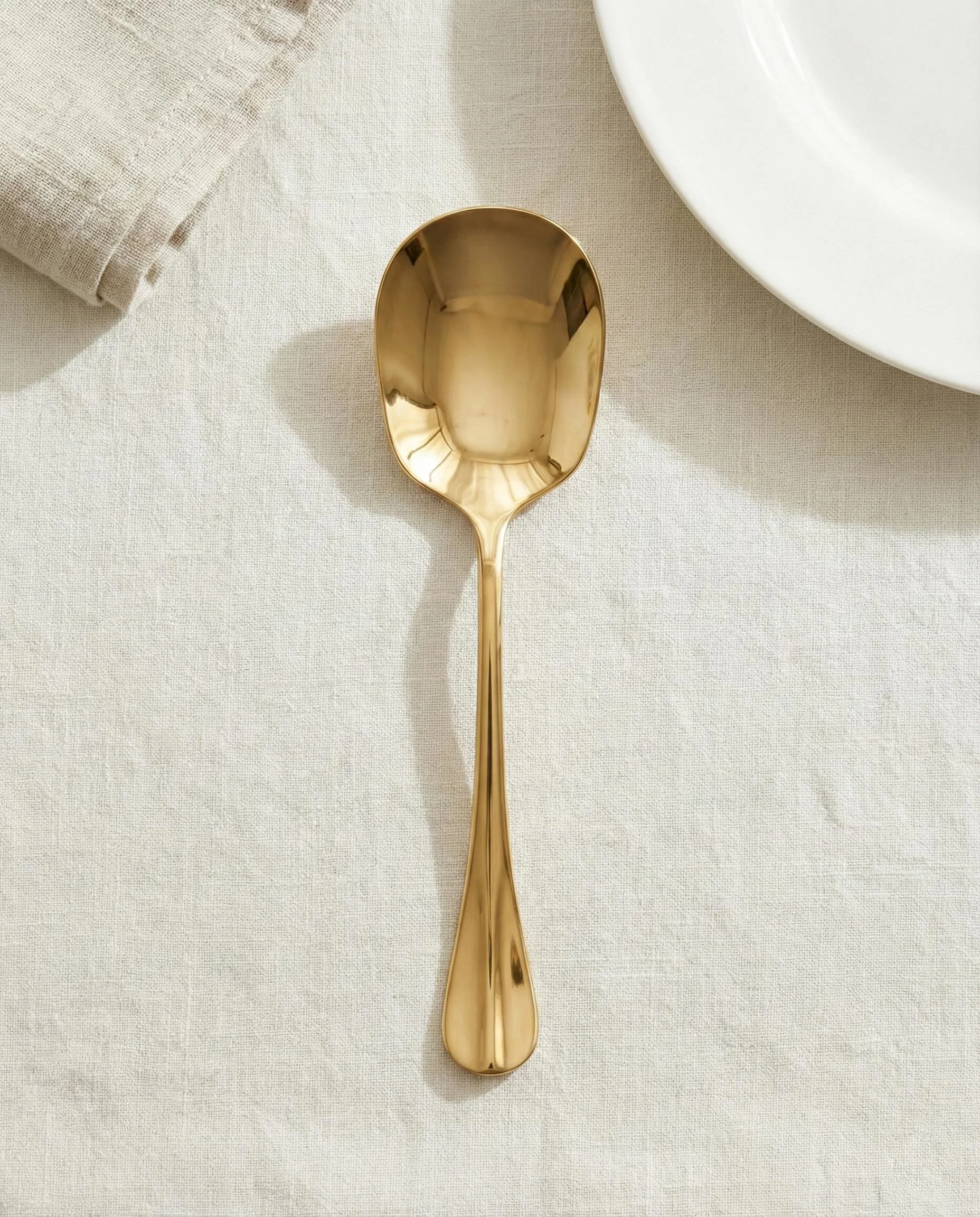 Gold Paslanmaz Çelik Servis Kaşığı 21 cm – Lüks Sunum Gereci