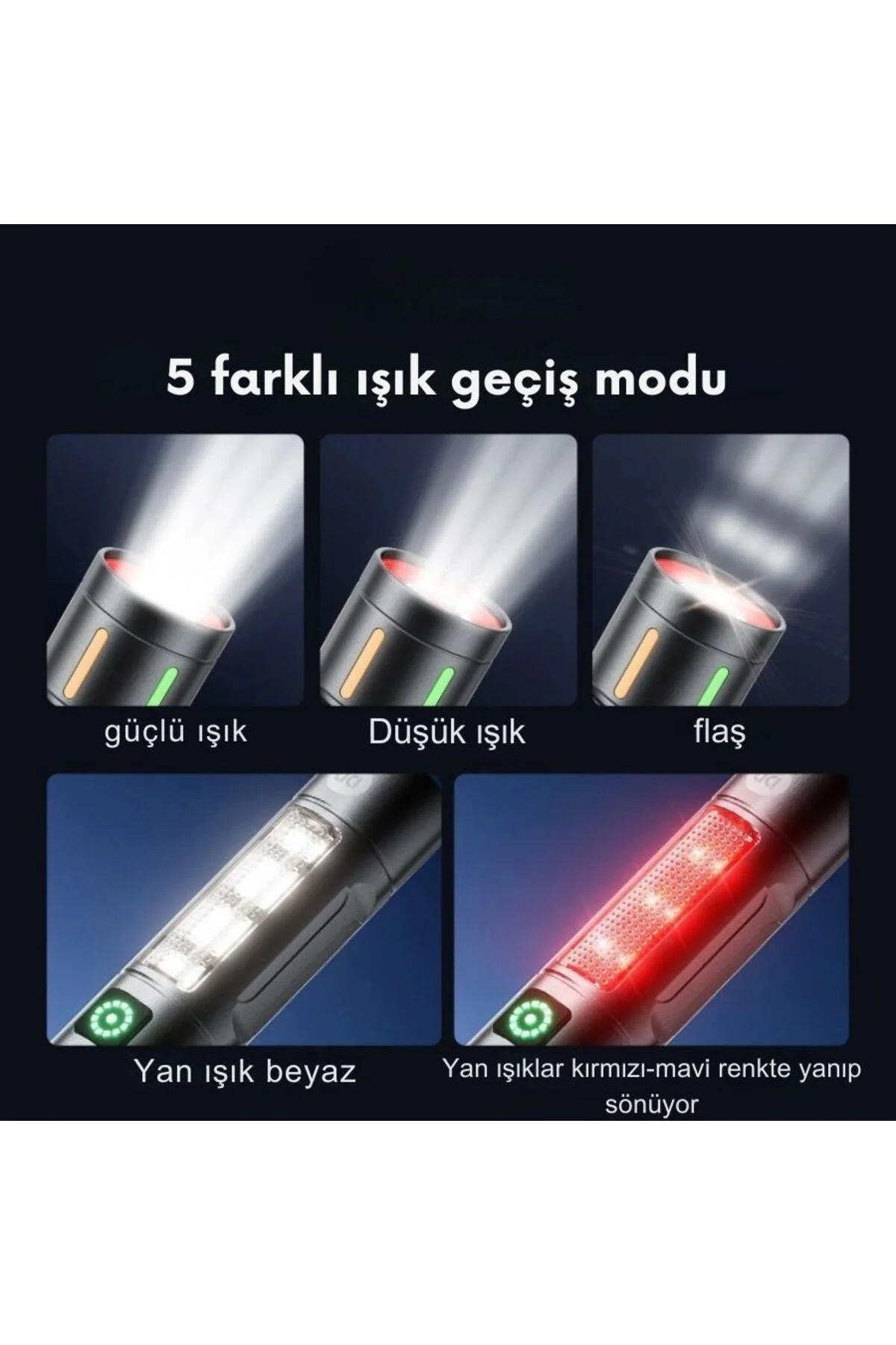 Gold Police Gp-222 Çok Fonksiyonlu Kamp Lambası 1000 Lümen